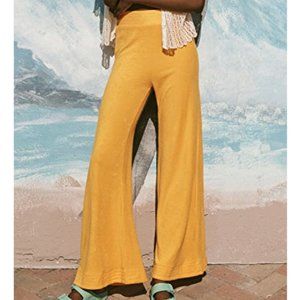 Simon Miller Loa Terry Cloth Flare Pants in Yellow Size Small